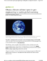 116X_2009_Geoengineering_Obama_Administration_Climate_Advisor_Holdren_April_8_2009