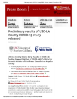 Preliminary results of USC-LA County COVID-19 study released – Press Room USC