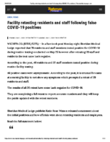 Facility retesting residents and staff following false COVID-19 positives _ Texomashomepage.com